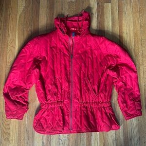 Red Quilted 90’s Retro Jacket